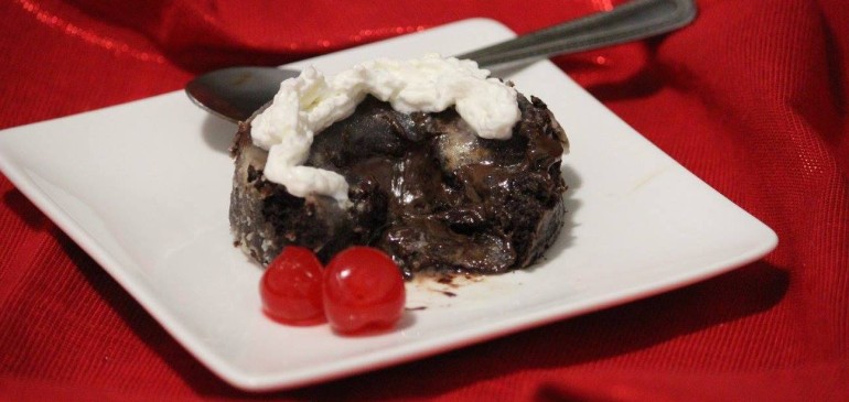 2 min Chocolate Molten Lava Cake (Egg less )