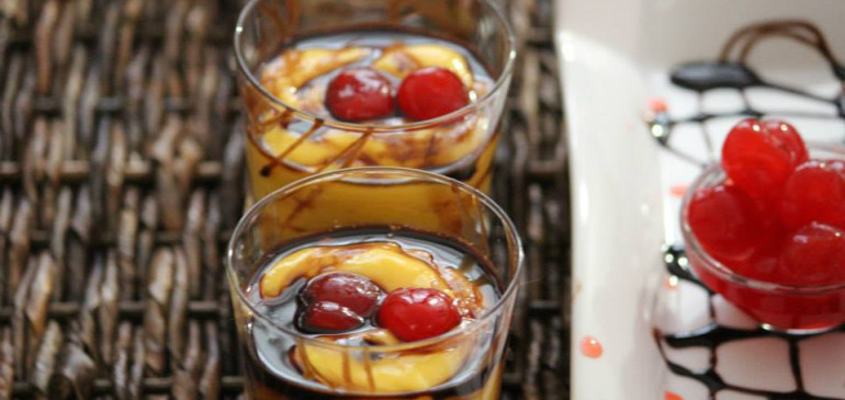 Chocolate Mango Lassi shots