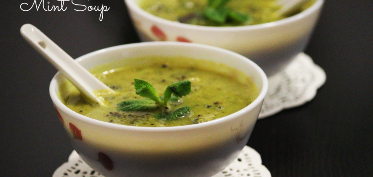 Pea Broccoli and Mint Soup